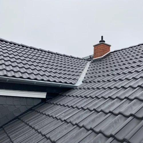 Ansicht eines Steildachs